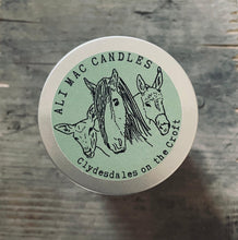 Load image into Gallery viewer, No 9: Clydesdales On The Croft - Honeysuckle and Green grass, Luxury Candle Jar. - Ali Mac Candles