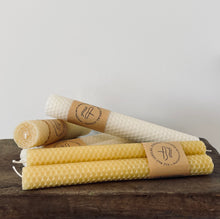 Load image into Gallery viewer, Natural Hand Rolled Beeswax Candles (Pair)