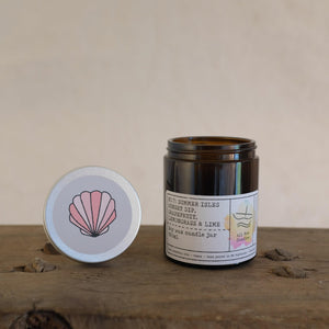 No 7: Summer Isles Sunset Dip. Grapefruit, Lemongrass & Lime, Essential Oil Candle Jar. - Ali Mac Candles