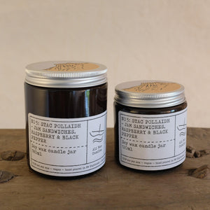 No 5: Stac Pollaidh - Jam Sandwiches, Raspberry & Black Pepper, Luxury Candle Jar. (NEW Improved Scent) - Ali Mac Candles