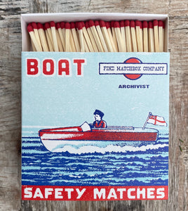 "BOAT" Letterpress luxury matches by ARCHIVIST