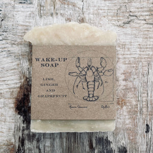 WAKE UP Soap - Lime, Ginger and Grapefruit by Castaway Scotland.