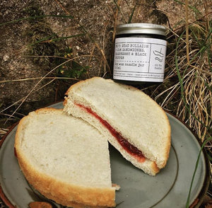 No 5: Stac Pollaidh - Jam Sandwiches, Raspberry & Black Pepper, Luxury Candle Jar.